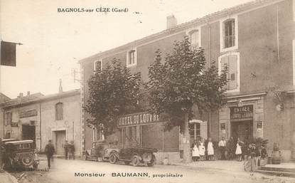 CPA FRANCE 30 "Bagnols sur Cèze, Hotel du Louvre, Pr . Baumann"