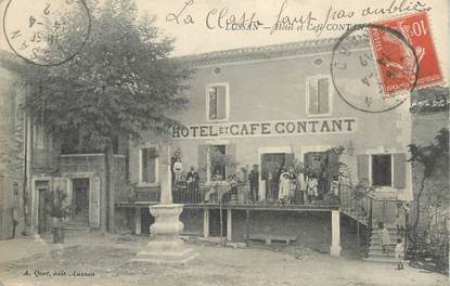 CPA FRANCE 30 "Lussan, Hotel et Café CONTANT" 