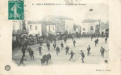 CPA FRANCE 30 "Gallargues, course de Toros"