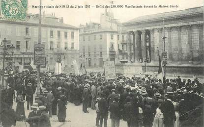 CPA FRANCE 30 "Nimes, Meeting viticole du 2 juin 1907"