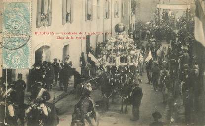 CPA FRANCE 30 "Bessèges, cavalcade du 3 septembre 1905, char de la Verrerie"