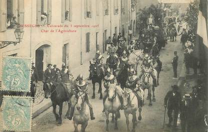 CPA FRANCE 30 "Bessèges, cavalcade du 3 septembre 1905, char de l'Agriculture"