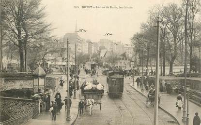 CPA FRANCE 29 "Brest, la rue de Paris, les Glacis"