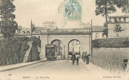 CPA FRANCE 29 "Brest, la Porte Foy" / TRAMWAY