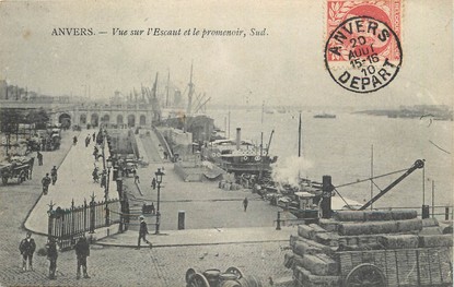 CPA BELGIQUE "Anvers, vue sur l'Escaut et le promenoir"