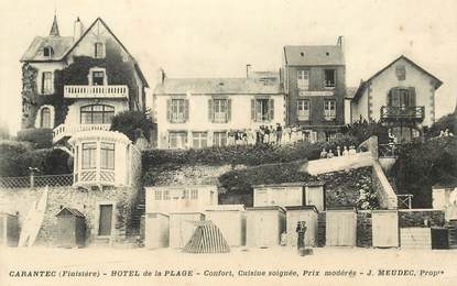 CPA FRANCE 29 "Carantec, Hotel de la Plage, Pr. Meudec"