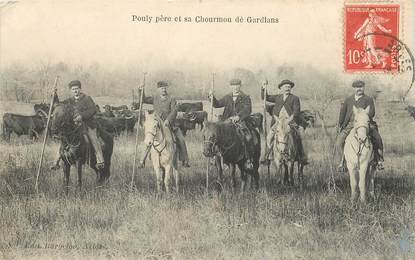 CPA FRANCE 13 "Pouly père et sa Chourmou dé Gardians" / TAUREAU