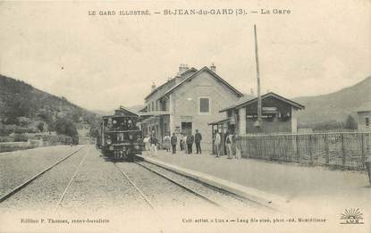 CPA FRANCE 30 "Saint Jean du Gard, la gare" / TRAIN