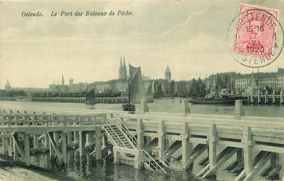 CPA BELGIQUE "Ostende, le port des bateaux de Pêche"