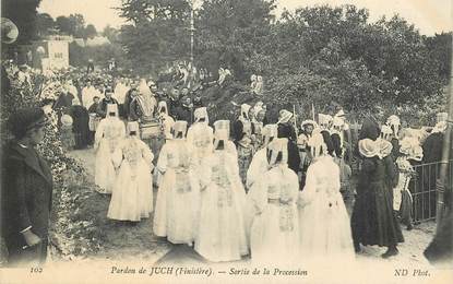 CPA FRANCE 29 "Pardon de Juch, sortie de la Procession"