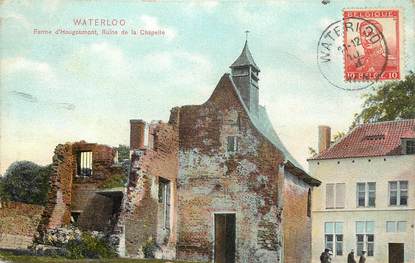 CPA BELGIQUE "Waterloo, Ferme d'Hougoumont, ruine de la chapelle"