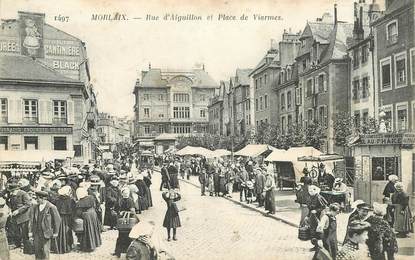 CPA  FRANCE 29 "Morlaix, rue d'Aiguillon et place de Viarmes"