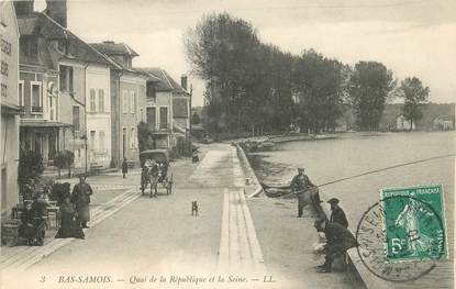 CPA FRANCE 77 "Bas Samois, quai de la République et la Seine"