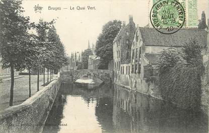 CPA BELGIQUE "Bruges, le quai vert"