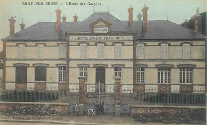 CPA FRANCE 77 "Bray sur Seine, Ecole des Garçons"