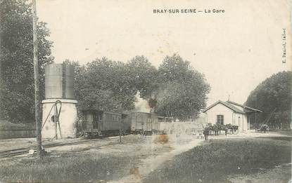 CPA FRANCE 77 "Bray sur Seine, la gare" / TRAIN