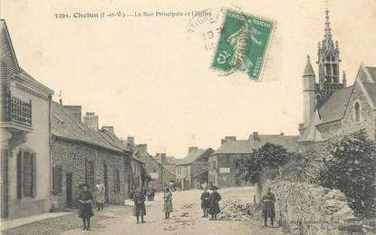 CPA FRANCE 35 "Chelun, la rue principale"