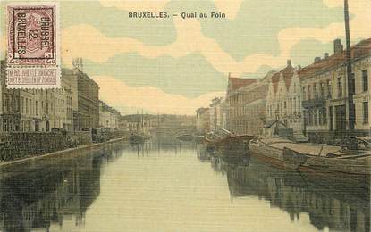 CPA BELGIQUE "Bruxelles, quai au Foin"