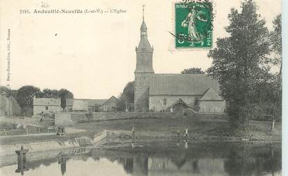 CPA FRANCE 35 "Andouillé Neuville, l'Eglise"
