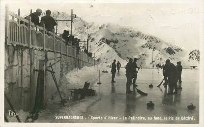 CPSM FRANCE 31 "Superbagnères, la Patinoire et le Pic de Céciré" / CURLING SPORT