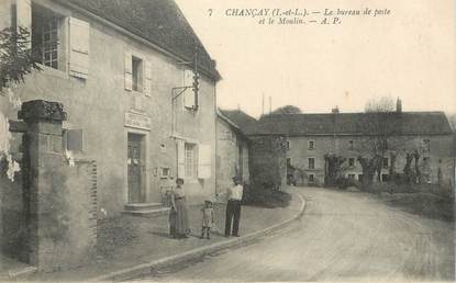 CPA FRANCE 37 "Chançay, le bureau de poste et le moulin"