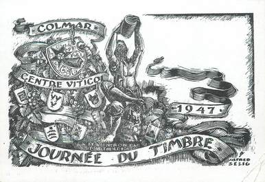 / CPSM FRANCE 68 "Colmar, journée du timbre"