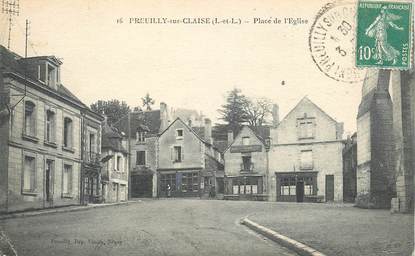 CPA FRANCE 37 "Preuilly sur Claise, place de l'Eglise"