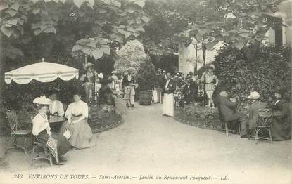 CPA FRANCE 37 "Saint Avertin, jardin du restaurant Fouqueux"