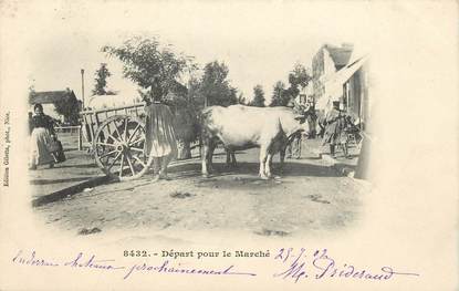 CPA FRANCE 06 "Départ pour le marché, attelage de boeufs"