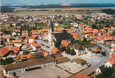 / CPSM FRANCE 68 "Reiningue, vue aérienne"