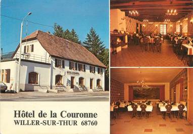 / CPSM FRANCE 68 "Willer sur Thur, hôtel restaurant La Couronne"