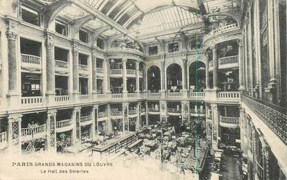  CPA FRANCE 75001 "Paris,  les grands magasins du Louvre, le hall des soieries"