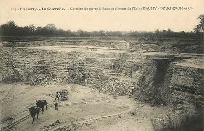 CPA FRANCE 18 "La Guerche, carrière de pierre à chaux et ciments de l'Usine Daumy Boucheron et Cie"