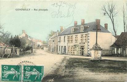 CPA FRANCE 18 "Genouilly, rue principale"