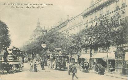    CPA FRANCE 75002 "Paris, Boulevard des Italiens, le bureau des Omnibus"