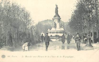     CPA FRANCE 75003 "Paris, le Marché aux fleurs de la place de la République"
