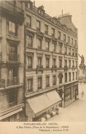     CPA FRANCE 75003 "Paris, Hotel Paris Bruxelles, rue Meslay"