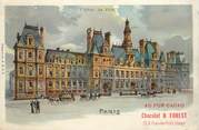 75 Pari     CPA FRANCE 75004 "Paris, Hotel de ville" / PUB CHOCOLAT FOREST