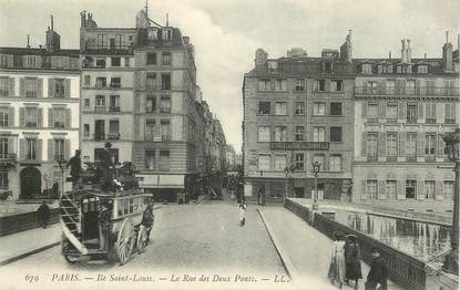     CPA FRANCE 75004 "Paris, la rue des deux ponts"