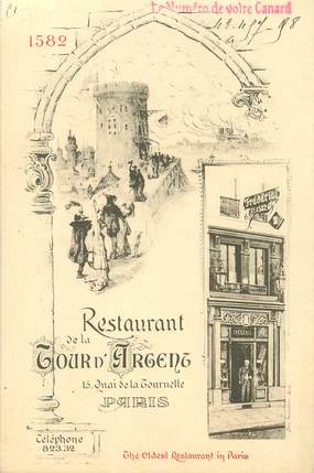     CPA FRANCE 75005 "Paris, Restaurant de la Tour d'Argent"