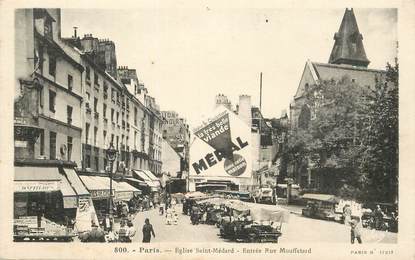     CPA FRANCE 75005 "Paris, Eglise Saint Médard, entrée rue Mouffetard"