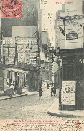     CPA FRANCE 75005 "Paris, rue de la Montagne Sainte Geneviève"