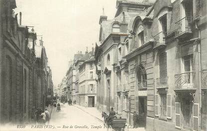 CPA  FRANCE 75007 "Paris, rue de Grenelle, temple protestant"