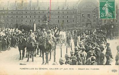 CPA  FRANCE 75007 "Paris, Funérailles du Général Galliéni"