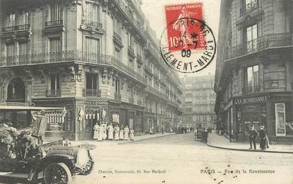 CPA FRANCE 75008 "Paris, rue de la Renaissance"