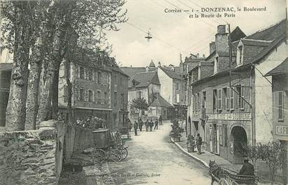 CPA FRANCE 19 "Donzenac le boulevard et la route de Paris"