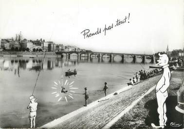 / CPSM FRANCE 71 "Macon, sur les quais de la Saône" / PECHE