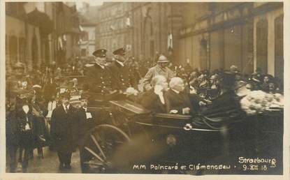 CARTE PHOTO FRANCE 67  "Strasbourg, Poincaré et Clémenceau"