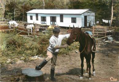 / CPSM FRANCE 71 "Forêt de Saint Prix, Ranch du Haut Folin" / PONEY