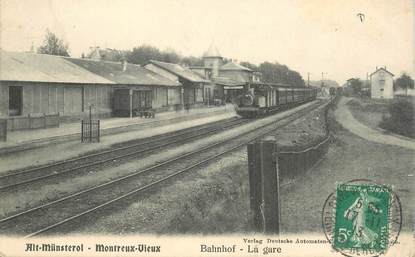 CPA FRANCE 68 "Montreux Vieux, la gare" / TRAIN